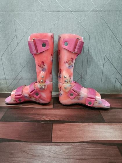 Paediatric ankle foot orthoses with character print finish