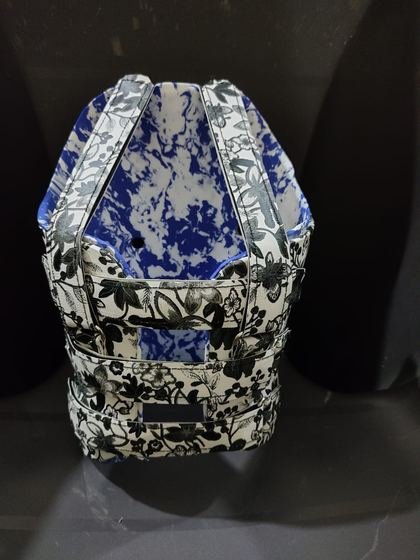 Custom spinal brace interior showing moulded contours