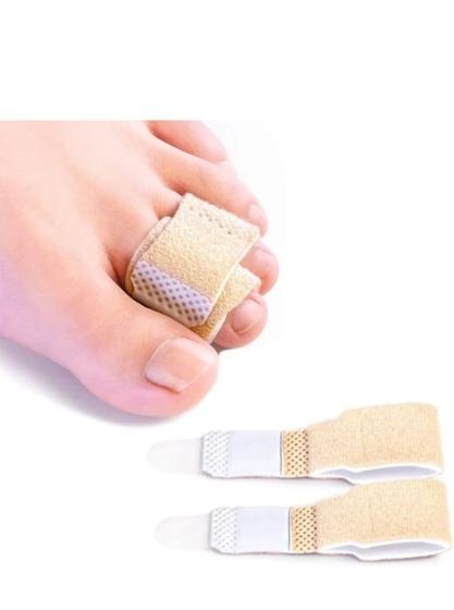 Toe separator and hallux valgus splint with fabric strapping