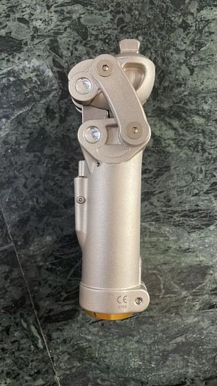 Above-knee prosthesis knee unit with titanium finish at Limbgenixx