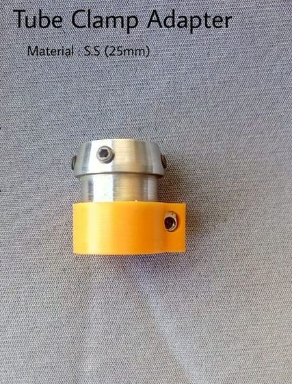 Stainless steel 25 mm tube clamp adapter for prosthetic pylon