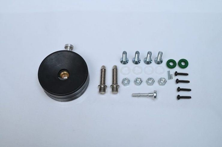 Prosthetic suspension valve kit with fixings and seals